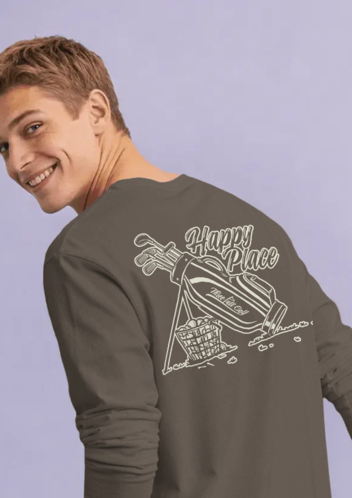 Happy Place Golf Streetwear Long-Sleeve Tee